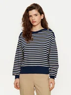 Bluzy damskie - Tommy Hilfiger Bluza WW0WW44447 Granatowy Relaxed Fit - miniaturka - grafika 1