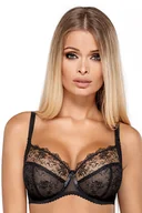 Biustonosze - Biustonosz Miękki z Fiszbinami Polski Stanik Soft Wzmocniony Czarny 80E - miniaturka - grafika 1