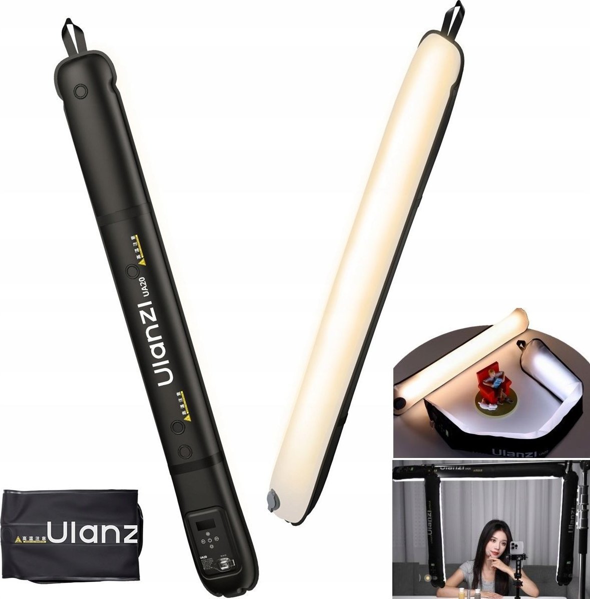 Ulanzi Lampa Panel LED Tuba Powietrzna 20W MAGNES Bi-Color 2700-6500K / Ulanzi UA20