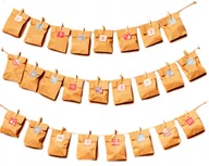 Kalendarze - Kalendarz Adwentowy Torebki Naklejki 25 Szt Wzory - miniaturka - grafika 1