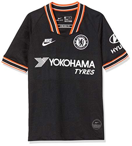 Nike uniseks dzieci Cfc Y Nk Brt Stad Jsy Ss 3r koszulka piłkarska Black/(White) (Full Sponsor) XS