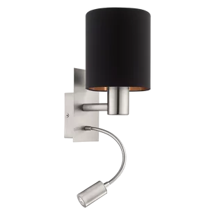 Eglo 96483 Pasteri 1x40W+3,5W LED Kinkiet czarny/miedź - Lampy ścienne - miniaturka - grafika 1