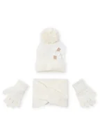 Rękawiczki dla dzieci - Mayoral Komplet czapka, komin i rękawiczki 10071 Écru - miniaturka - grafika 1