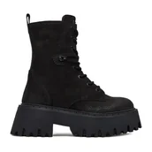 Botki damskie - Trzewiki G-Star Raw CEO-WI34-MANYA-03 Czarny - miniaturka - grafika 1