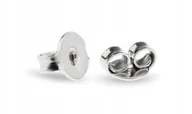 Kolczyki - ZAPIĘCIE DO KOLCZYKÓW NA SZTYFT TYPU BARANEK Z BIAŁEGO ZŁOTA 14KT 585 - miniaturka - grafika 1