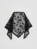Czapki damskie - Reserved - Koronkowy szal - czarny - miniaturka - grafika 1