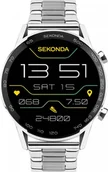 Smartwatch - Sekonda męski Sekonda 30177 srebrny bransoleta - miniaturka - grafika 1