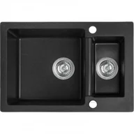 Zlewozmywaki - Laveo SBC 730T Zlewozmywak granitowy1,5 komoryWymiary 440x650x195 mm Wymiar szafki 700 mmWyko$588czenie czarneW zestawie z syfonem Space Saving i korkiem automatycznym - miniaturka - grafika 1