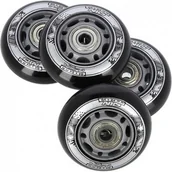 Akcesoria do skatingu - Nils EXTREME PU 64x24 82A CZARNE N (4 szt.) + ABEC-9 (8 szt.) ZESTAW EXTREME - miniaturka - grafika 1