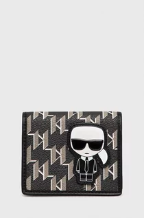 Portfele - KARL Lagerfeld Lagerfeld portfel damski kolor czarny - grafika 1