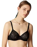 Biustonosze - Maison Lejaby Damski biustonosz z fiszbinami czerwca niewyściełany, Czarny (Noir 04), 85C - miniaturka - grafika 1