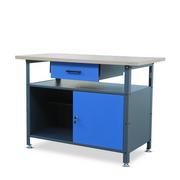 Szafy biurowe - JAN NOWAK model ERIC stół warsztatowy: antracytowo-niebieski - miniaturka - grafika 1