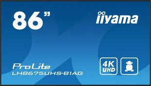 Monitor 85.6 calowy LH8675UHS-B1A, 24/7,IPS,ANDROID.11,4K,500cd/m2,WiFi,3xHDMI,DP,Daisy/Chain,2xUSB,2x10W,RJ45,iiSignage2,FailOv - Monitory reklamowe i wyświetlacze - miniaturka - grafika 1