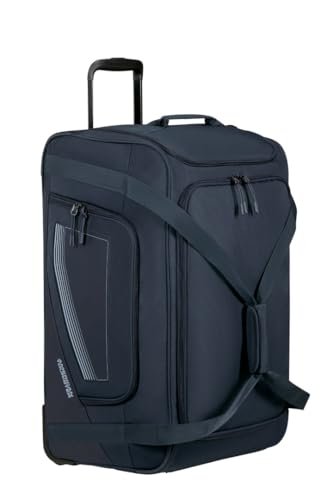 American Tourister City Racer - Torba podróżna z kółkami 68 cm, 98 L - Dużo miejsca do przechowywania i oddzielna komora na buty - Wodoodporna, wiele uchwytów, wytrzymała - Niebieski (Granatowy)