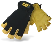 Rękawice robocze - CAT rękawice Half-finger Prem. Deerskin Gel Pad XL - miniaturka - grafika 1