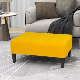 shumee shumee Podnóżek żółty 78x56x32 cm aksamitny - Pufy i podnóżki - miniaturka - grafika 1