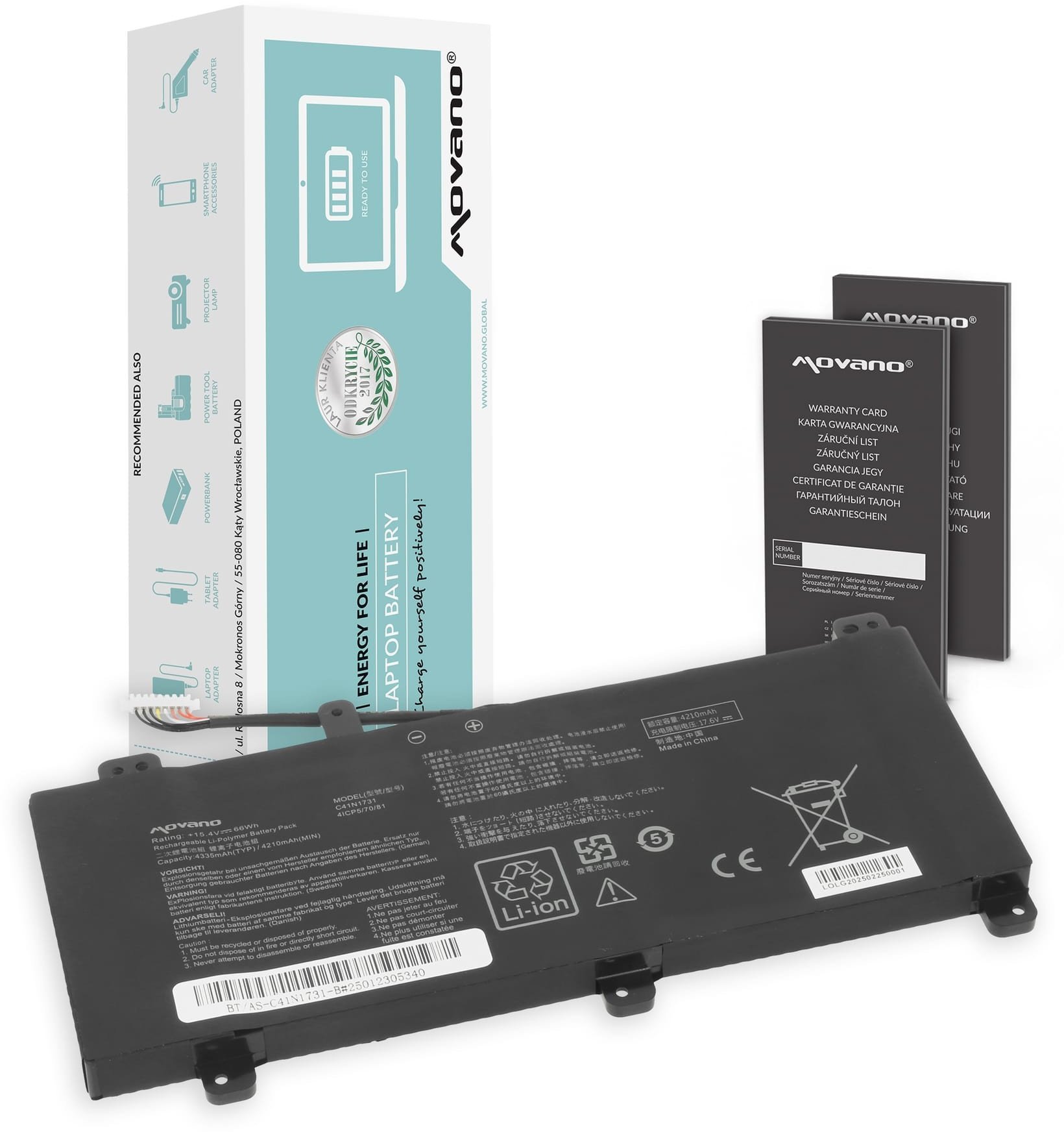 Bateria Movano do Asus ROG Strix GL704G, GL704GM