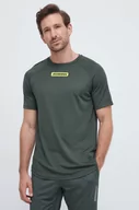 Koszulki męskie - Hummel t-shirt treningowy Topaz kolor zielony z nadrukiem - miniaturka - grafika 1