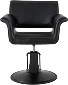 Fotele fryzjerskie - Gabbiano fotel fryzjerski Lucca Czarny czarna podstawa - miniaturka - grafika 1