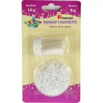 TITANUM Brokat TITANUM kpl. + konfetti biały 307633 - Pasmanteria - miniaturka - grafika 4