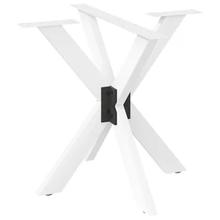 vidaXL Noga do stołu jadalnego, biały, 85x85x(72-73) cm, stal - Meble modułowe i akcesoria - miniaturka - grafika 1