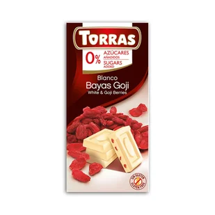 Torras Czekolada biała z jagodami Goji 75g - Zdrowa żywność - miniaturka - grafika 1