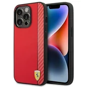 Etui i futerały do telefonów - Ferrari FEHCP14XAXRE iPhone 14 Pro Max 6,7" czerwony/red hardcase Carbon - miniaturka - grafika 1
