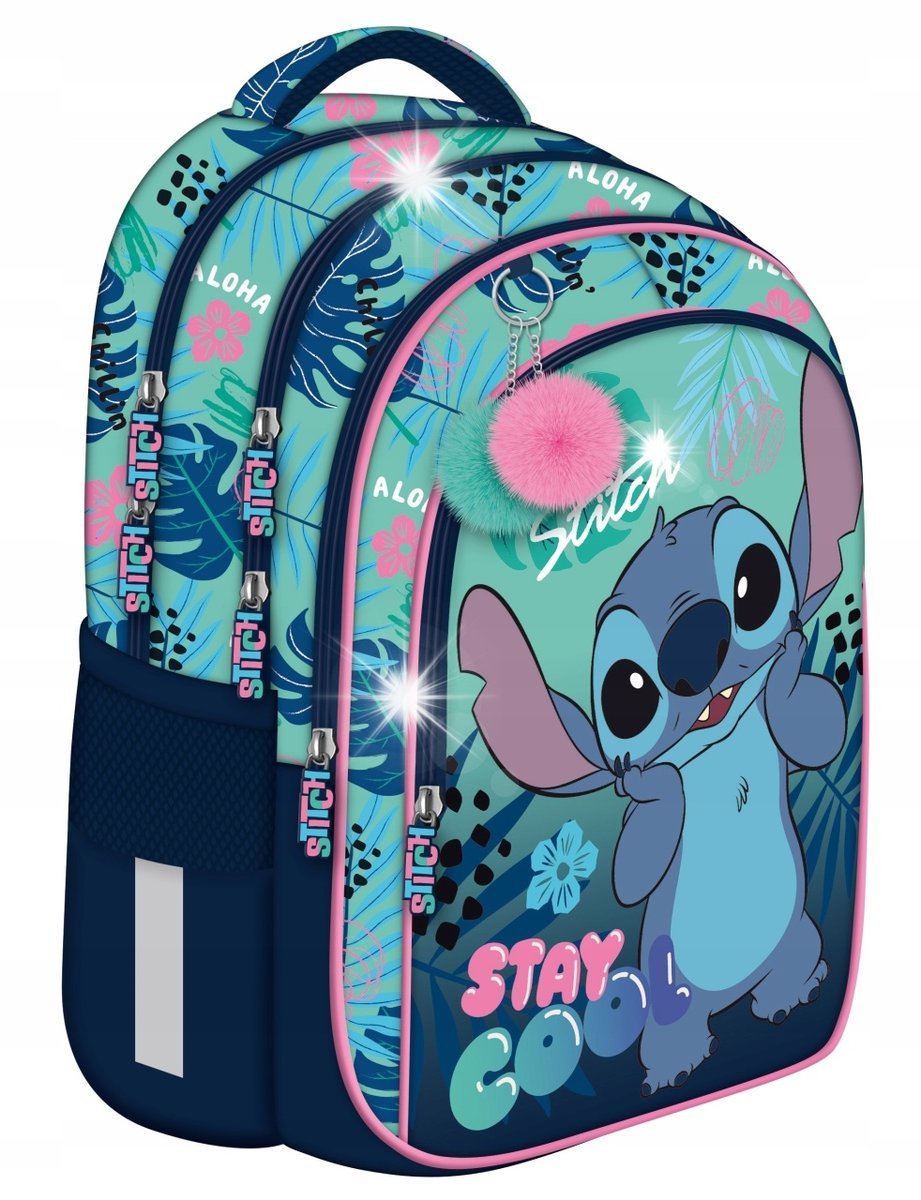 PLECAK SZKOLNY 4-KOMOROWY BPL58 STITCH STAY COOL, 22L, 780G, KLASA 1-3