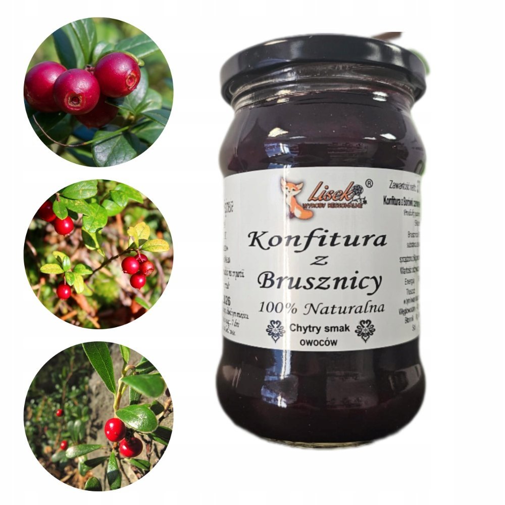 Konfitura z brusznicy 220g 100% naturalna bez konserwantów