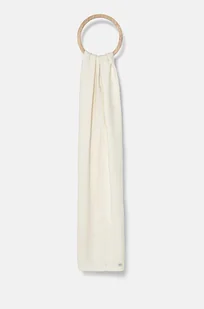 Pepe Jeans szalik z domieszką wełny YELA SCARF kolor beżowy gładki PL060200 - Apaszki i szaliki damskie - miniaturka - grafika 1