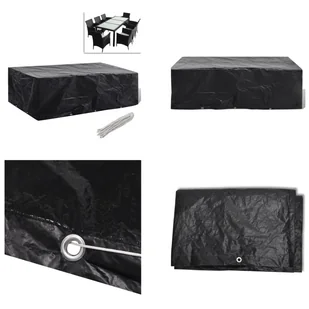 vidaXL Pokrowiec na meble ogrodowe 8 oczek 300×140×90 cm - Pokrowiec na meble ogrodowe - Pokrowiec ochronny na meble ogrodowe - Plandeka na meble ogrodowe - Maska na meble ogrodowe - Pokrowce na meble ogrodowe - miniaturka - grafika 1