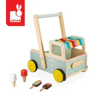 Pchacze - Janod, Drewniany pchacz Furgonetka z lodami, 12m+ - miniaturka - grafika 1
