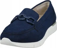 Mokasyny damskie - BUGATTI MOKASYNY DAMSKIE GRANATOWE WSUWANE 40 Ż7S - miniaturka - grafika 1