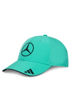 adidas Czapka z daszkiem Mercedes - AMG Petronas Formula One Team Driver JW6268 Turkusowy - Czapki i chusty sportowe męskie - miniaturka - grafika 1