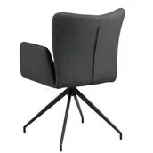 Krzesła - Krzesło Laura z podłokietnikami szary     ciemny - miniaturka - grafika 1