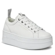 Sneakersy damskie - Sneakersy KARL LAGERFELD KL65019 Biały - miniaturka - grafika 1