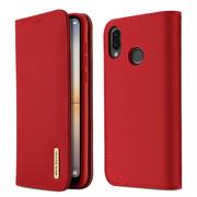 Etui i futerały do telefonów - Dux Ducis Wish skórzane etui pokrowiec ze skóry naturalnej Huawei P20 Lite czerwony - miniaturka - grafika 1