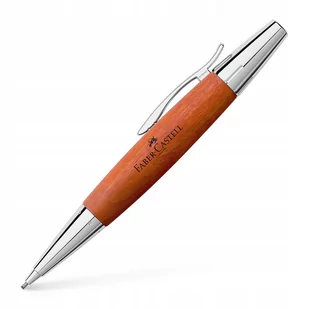 Faber-Castell 138382 e-motion ołówek obrotowy, drewno gruszy, wkład: 1,4 mm, w opakowaniu na prezent, korpus: brązowy, srebrny F138382 - Ołówki - miniaturka - grafika 2