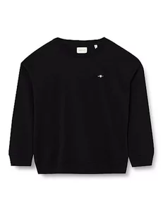 GANT Damska bluza Rel Shield C-Neck Sweat, czarny, L - Bluzy damskie - miniaturka - grafika 1