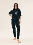 Piżamy damskie - Piżama damska Midside Bloovii czarny L - miniaturka - grafika 1