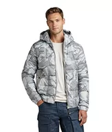 Kurtki męskie - G-STAR RAW Meefic Squared Quilted męska kurtka z kapturem, Wielokolorowy (cool grey woodland camo D20126-C441-D436), XXL - miniaturka - grafika 1