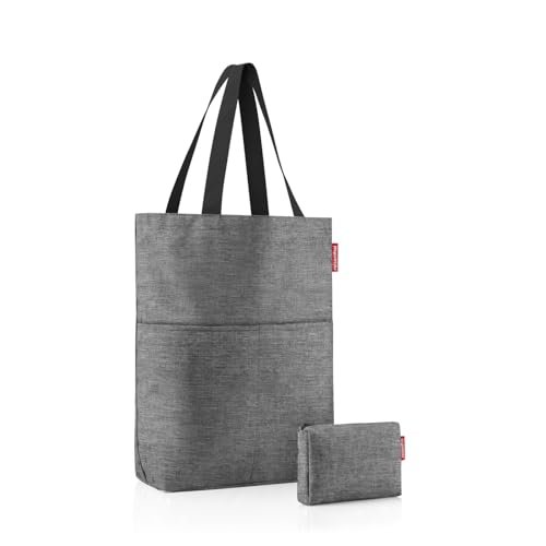 reisenthel CityShopper Set – nasza torba Cityshopper i kieszonkowa torba w jednym zestawie, zestaw prezentowy, Tiwst Silver, m, Cityshopper 2 zestaw #1 Twist Silver