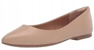 Baleriny - AMAZON ESSENTIALS BEŻOWE GŁADKIE BALERINY Z MIGDAŁOWYM NOSKIEM 40 J8A - miniaturka - grafika 1