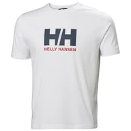 Koszulki męskie - Męska Koszulka z krótkim rękawem HELLY HANSEN HH LOGO T-SHIRT 2.0 30396_001 – Biały - miniaturka - grafika 1