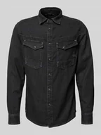 Koszule męskie - Koszula jeansowa o kroju slim fit z detalem z logo model ‘Dakota’ - miniaturka - grafika 1