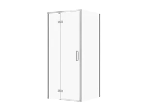 Kabina prysznicowa Cersanit Larga 80x90x195 prostokątna lewa chrom transparentne S601-300 - Kabiny prysznicowe - miniaturka - grafika 1