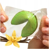 Pieczywo chrupkie - Ciasteczka z Wróżbą dla gości Dziękuję za Przybycie Ciastko Zielone 1 szt - miniaturka - grafika 1