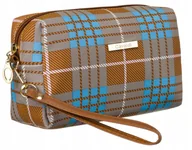 Kosmetyczki, organizery i kuferki - Damska kosmetyczka podróżna w kratkę - Rovicky - miniaturka - grafika 1