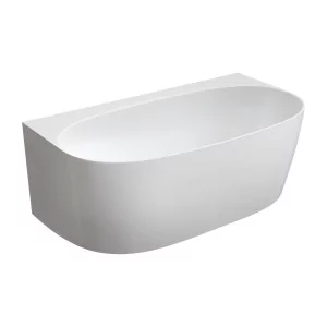 OMNIRES VALENCIA WPBP VALENCIA wanna przyścienna Marble+, 158 x 86 cm, biały połysk - Wanny - miniaturka - grafika 1