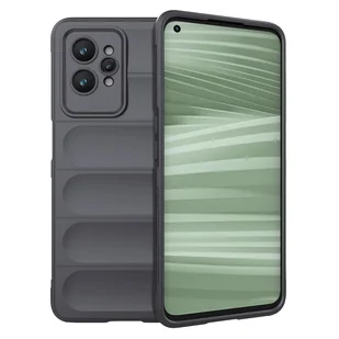 Dla Realme GT2 Pro Wytrzymałe tylne etui na telefon Elastyczne pokrowiec TPU Shock-Absorption - ciemnoszary Ciemny szary Style H Realme GT2 Pro - Etui i futerały do telefonów - miniaturka - grafika 1